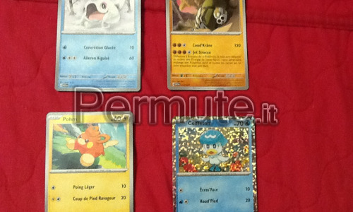 Pokemon - Lotto di n.4 cards NUOVE
