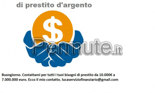 Offerta di prestito di denaro in tutta sicurezza.